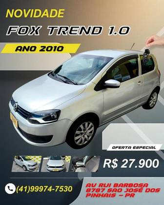 VOLKSWAGEN FOX 1.0 MI 8V FLEX 2P MANUAL VOLKSWAGEN FOX 1.0 MI 8V FLEX 2P MANUAL